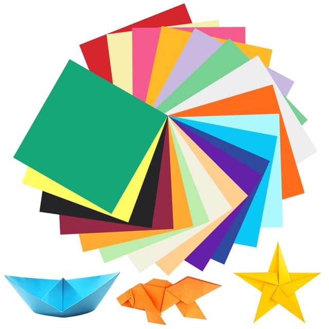 🌟 OFFCUP Origami Papier, 100 Blatt Buntes Faltpapier 15 x 15 cm - 20 Farben