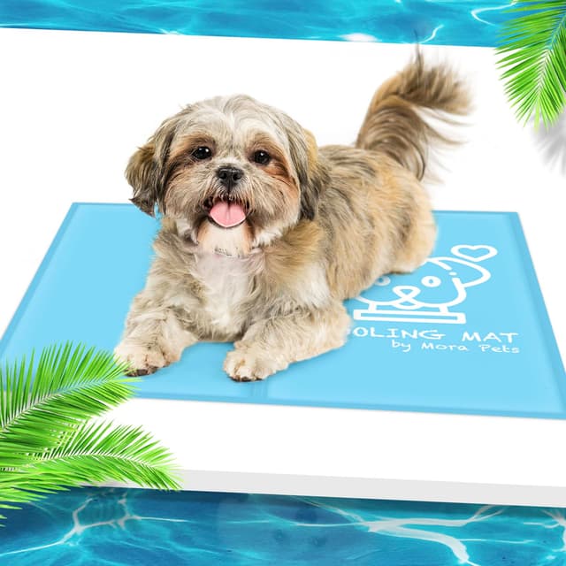🐾 Pawtasy Kühlmatte für Hunde und Katzen 🐾 - Selbstkühlende Hundekühlmatte - Blau