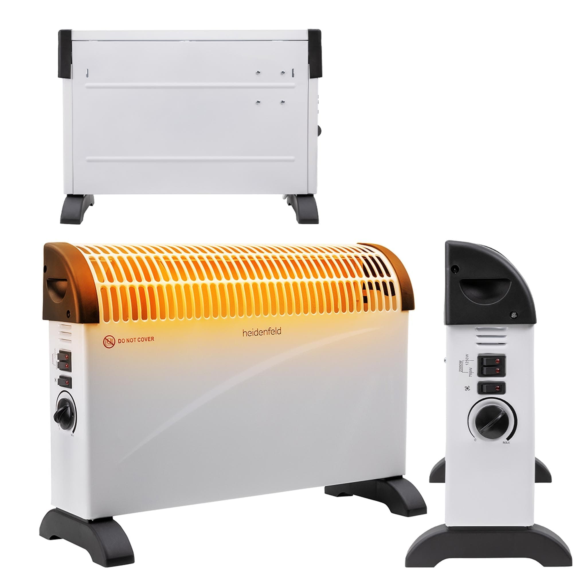 Heidenfeld Elektrische Konvektorheizung HL200 | 3 Jahre Garantie - 2000 Watt