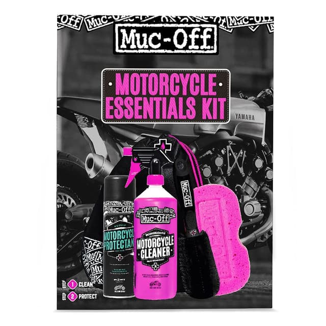 🏍️ Muc-Off Basis Motorrad Pflegeset - Must-Have Motorrad Zubehör für Reinigung und Pflege 🧼