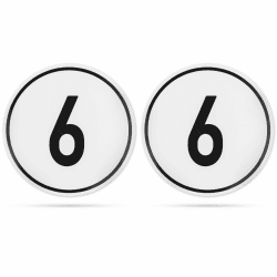 🚗✅ Aufkleber Set Geschwindigkeit 6 KM/H, 2 Stück, Ø 20 cm - Selbstklebendes Tempo Klebesticker Angebot bei HelloDeals