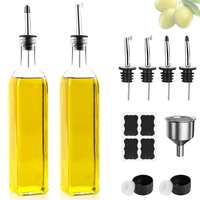 🌿🌟 Gesundes und umweltfreundliches Olivenölflaschen-Set 500ml Grau 🌟🌿
