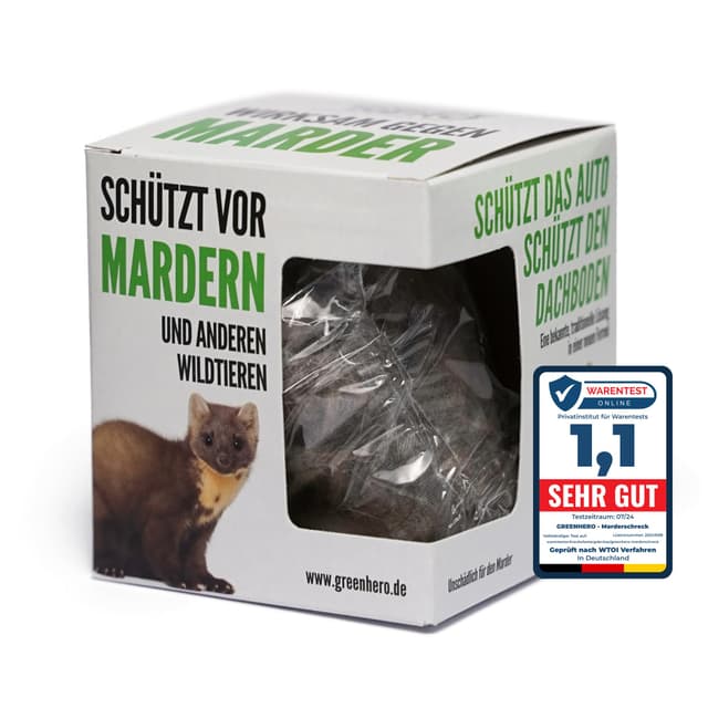 🦸‍♂️🚗💚 Green Hero Marderschreck - Marder Abwehr für Auto, Haus und Garage