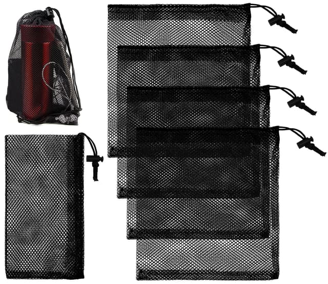 🔥 Angebot: Mritrit 10 Stück Netztaschen 30x27 cm Schwarz 🔥