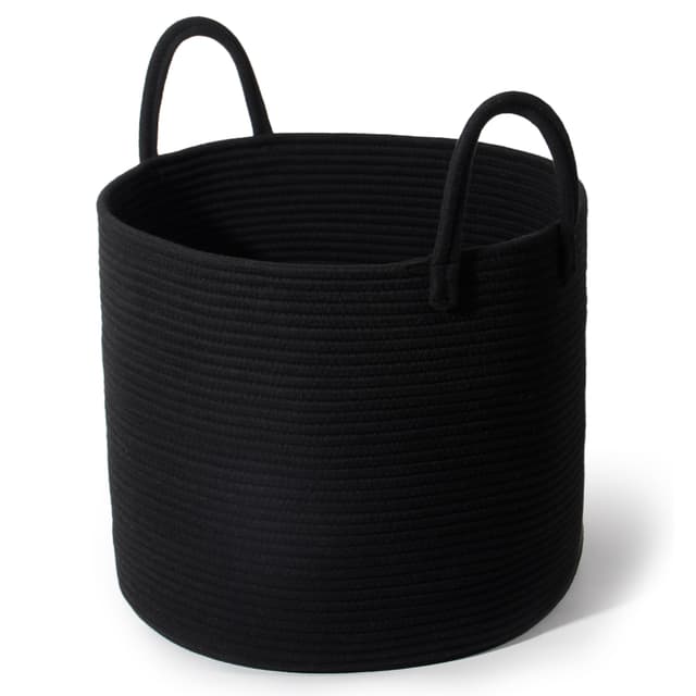 🧺 SYLANDO D40*H34cm Waschekorb aus Baumwolle mit Griffen 🧸👕🧴