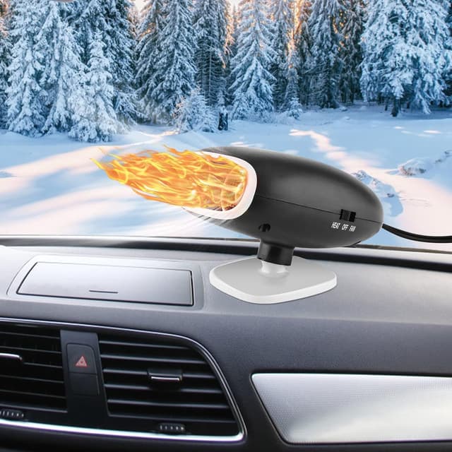 🚗🔥 12V 150W 10A Auto Heizlüfter - Riloer Tragbare Anti-Fog 2-In-1 Schnellheizung