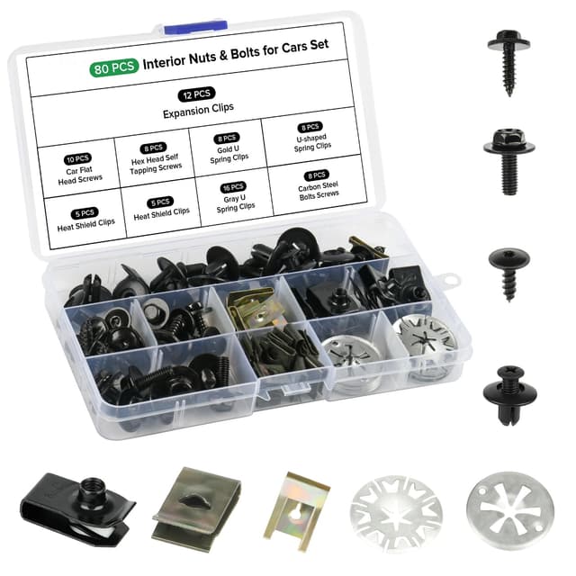 Realure 80 Stück Blechmutter Schraube Mutter Clip Kit 🛠️🚗