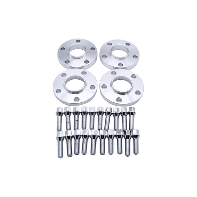 🔥 SHLPDFM 4 Stück 15mm & 20mm Spurverbreiterung Distanzscheiben Set Ø66.5 5x112mm mit 20 Stück Radschrauben M14x1,5