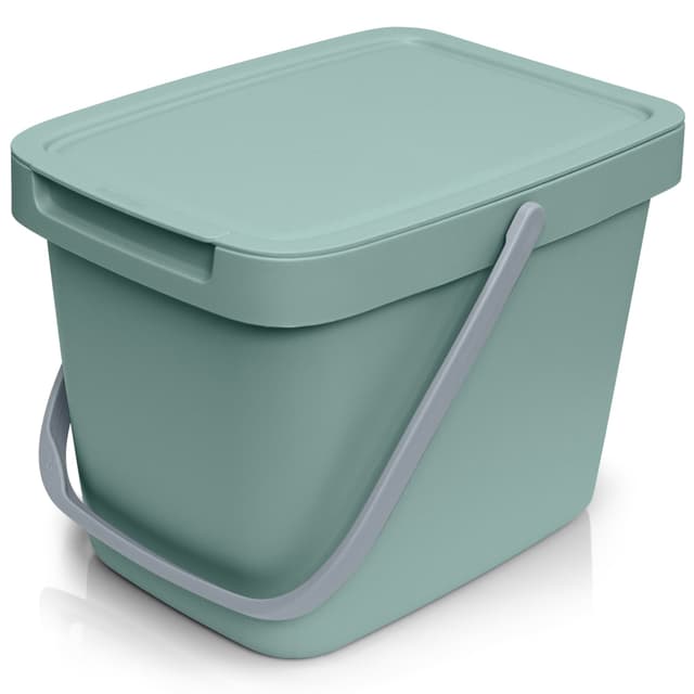 🌿 YourCasa® Biomülleimer Küche - 6L Komposteimer Küche für alltäglichen Biomüll Behälter - Kompostbehälter mit Deckel zum einhängen Bio Eimer Mülleimer Müll Geruchsdicht Bio Mülleimer Küche klein (Mint) Grün 🌿
