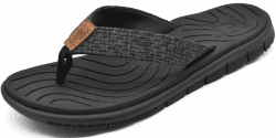 KuaiLu Flip Flops Damen | Weich Leder Stoff Badelatschen 😎 Sommer Strand Zehentrenner Angebot bei HelloDeals