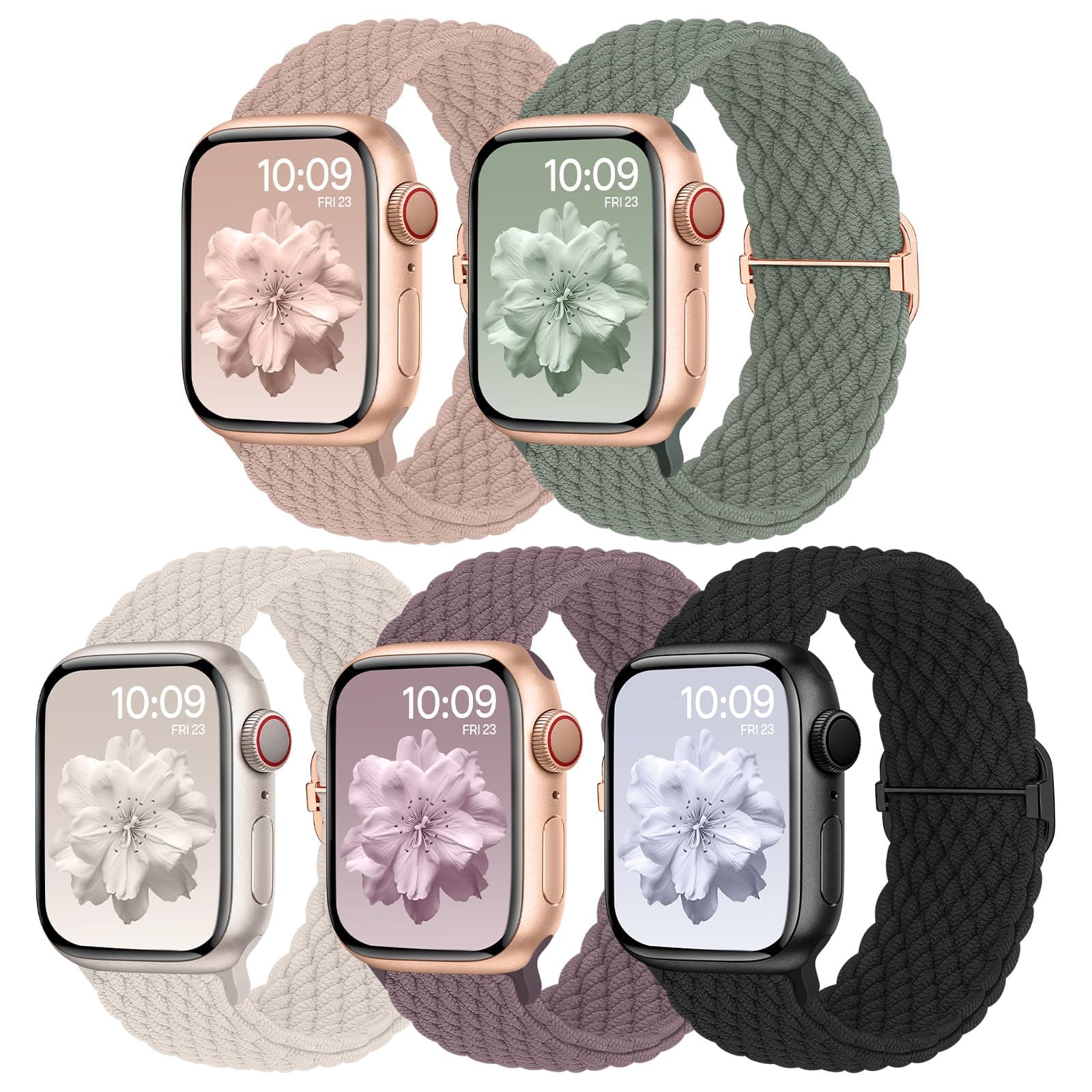 🌟🌈 Geflochtenes Armband für Apple Watch - 5 Stück in verschiedenen Farben! ⌚🎉