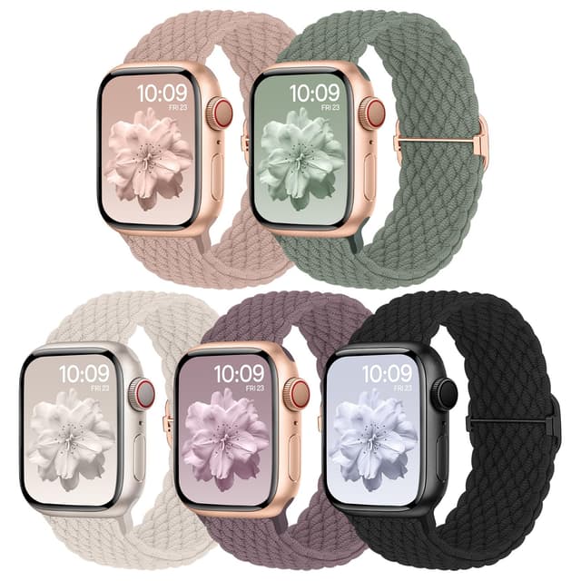 🌟🌈 Geflochtenes Armband für Apple Watch - 5 Stück in verschiedenen Farben! ⌚🎉