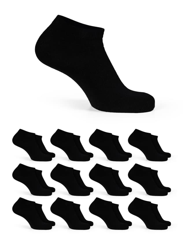 Angebot: Basic Treasure 12 Paar Sneaker Socken Damen und Herren 🧦