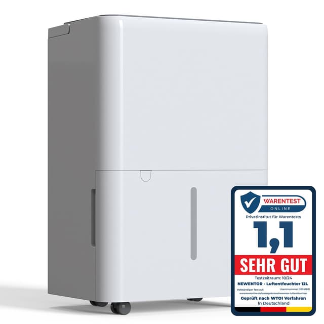 🌬️ Newentor 12L Luftentfeuchter Elektrisch Keller 35dB | Entfeuchter Elektrisch Keller mit Ablaufschlauch 1m