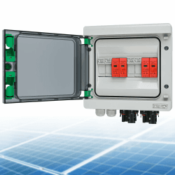 🌞 SROCHN Überspannungsschutz PV DC 32A 1000V Blitzschutz IP65 Wasserdicht 2 Strings 8 Module Solar PV Anschlusskasten DC 2-Strings 8M(FU) 🌞