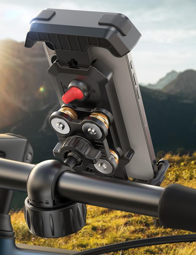 JOYROOM 2025 Handyhalterung Fahrrad 🚲【Neueste Stoßdämpfer】 Universal Handyhalter Motorrad, Anti-Shake Handy Halterung Fahrradlenker