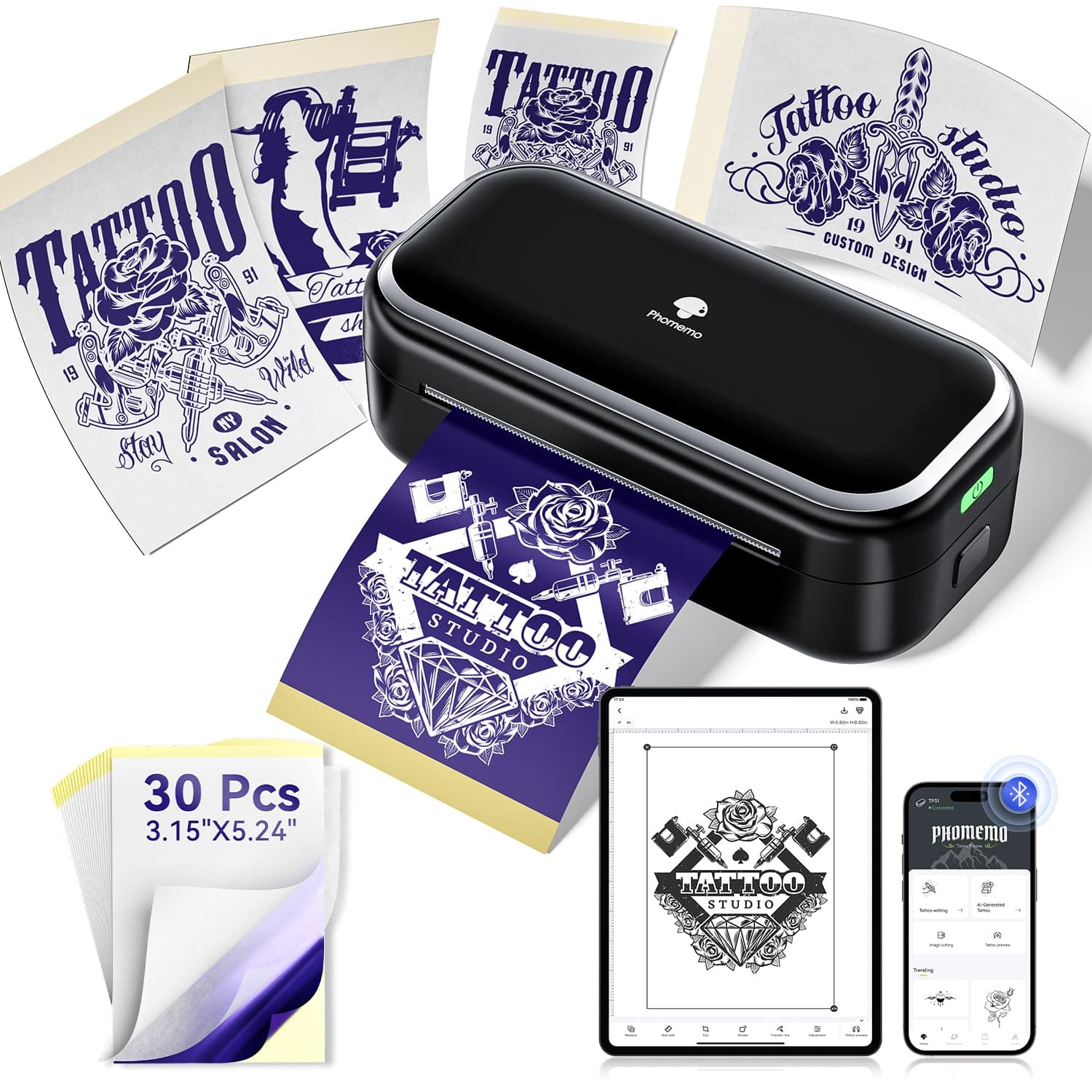 🖨️ Phomemo TP31 Tattoo Drucker - Mini Thermodrucker für temp. Tattoos! 🌟