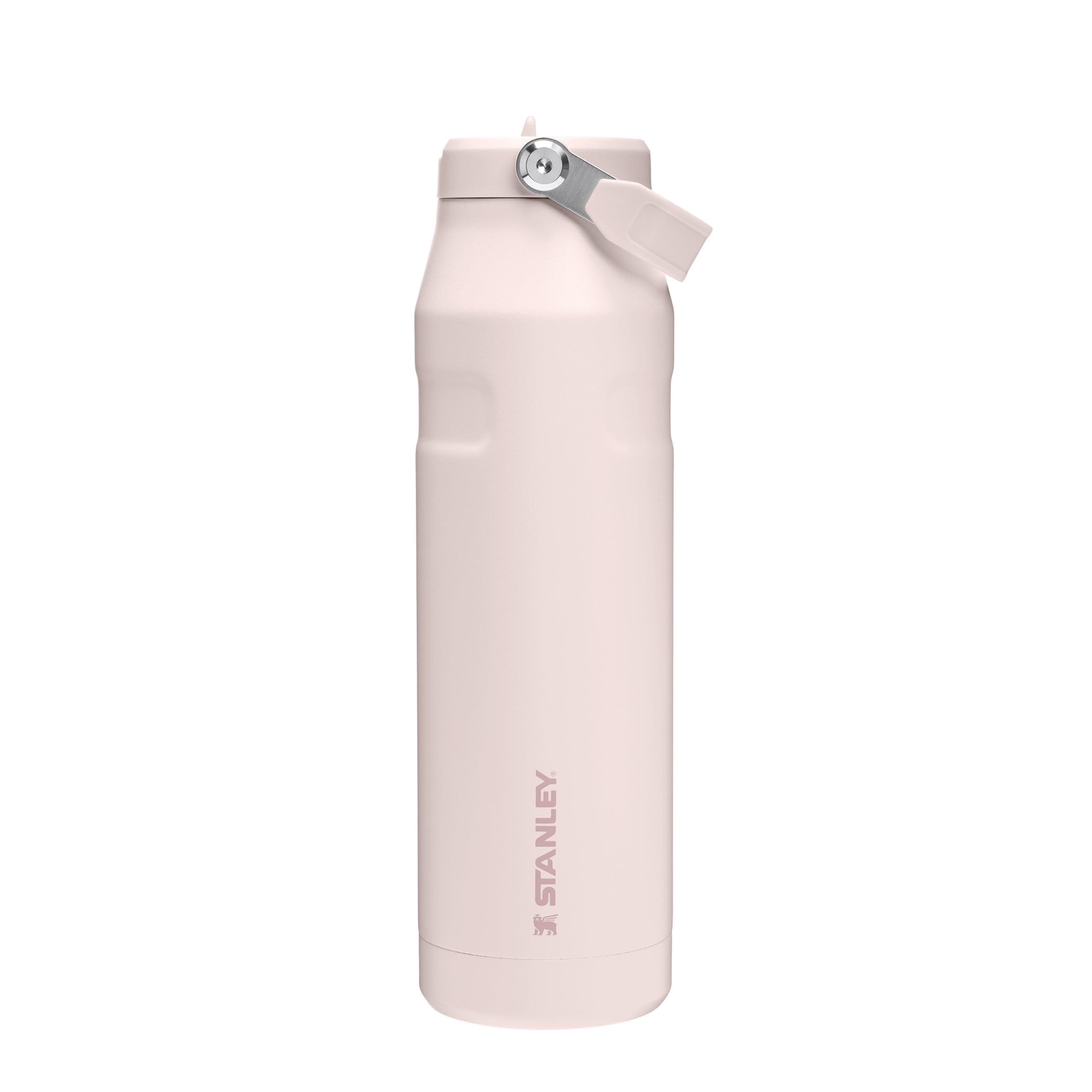 🌹🥤 Stanley Flip Straw 2.0 Trinkflasche mit Strohhalm 1.06L - Thermobecher Kühlt 17 Stunden 🌡️ - 4 Tage Eisgekühlt ❄️ - BPA-frei - Auslaufsicher - Spülmaschinenfest - Rose Quartz 1060 ml