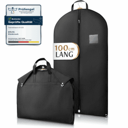 👔 Bruce.® Kleidersack Kurz 100x60cm - Atmungsaktive Kleiderhülle für Anzug, Jacke & Hemd Angebot bei HelloDeals
