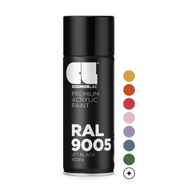COSMOS LAC Sprühlack schwarz, matt - Spraydosen Sprühfarbe DIY Lack Acryllack Spray Farbspray 🎨