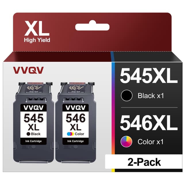 🖨️ VVQV PG-545 CL-546 XL PG-545XL CL-546XL Ersatz für Canon Druckerpatronen 545 546 Multipack