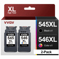 🖨️ VVQV PG-545 CL-546 XL PG-545XL CL-546XL Ersatz für Canon Druckerpatronen 545 546 Multipack Angebot bei HelloDeals