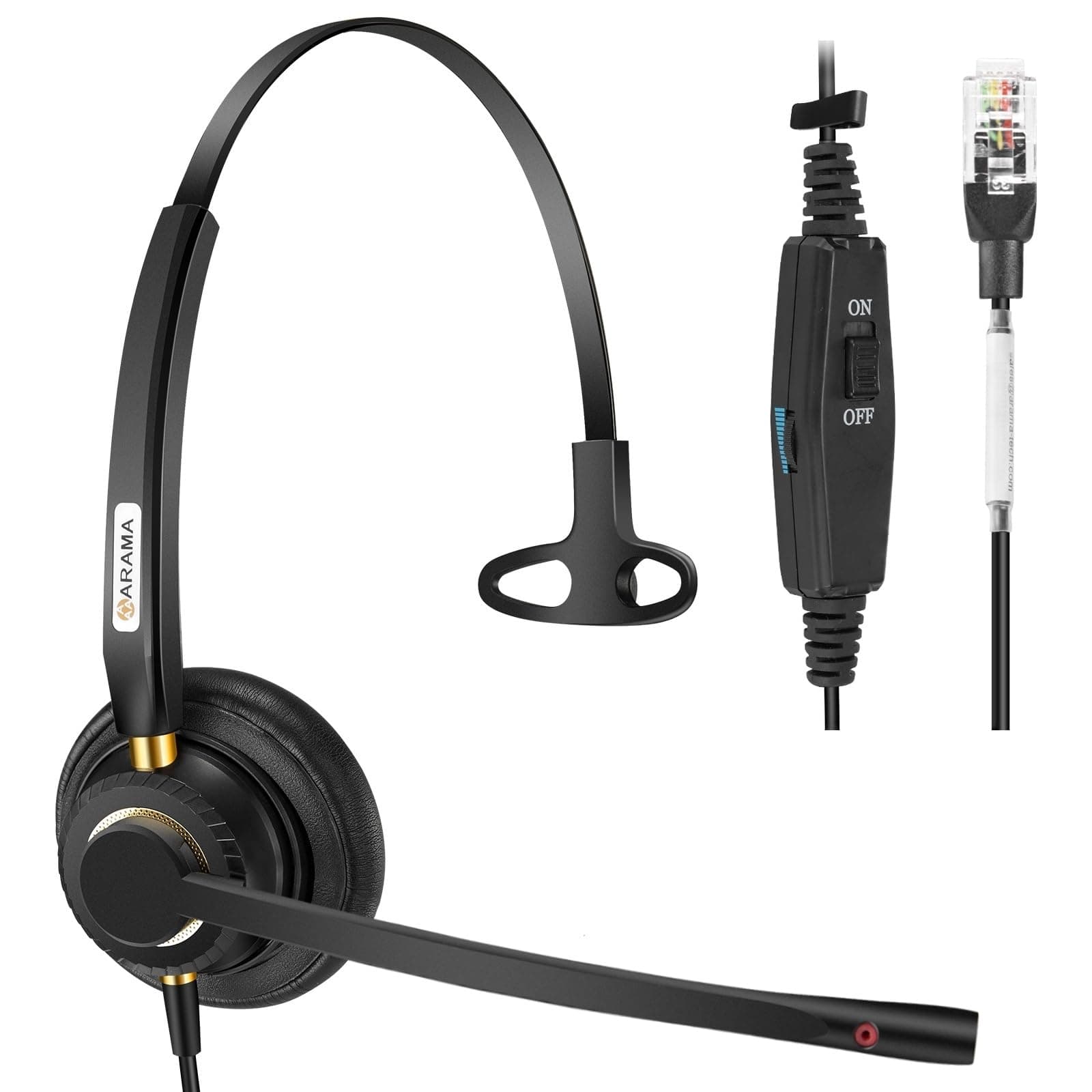 Arama Telefon Headset mit Mikrofon und Rauschunterdrückung 🎧📞