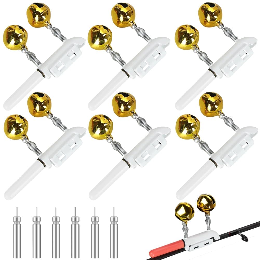 🎣 6 Stück Angeln Alarm Glocke & Knicklichter Set