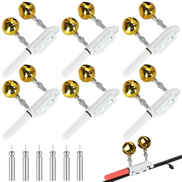 🎣 6 Stück Angeln Alarm Glocke & Knicklichter Set