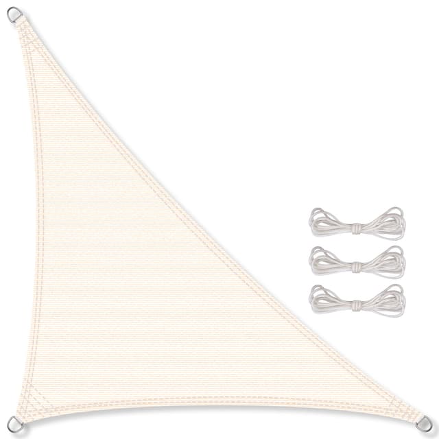 Angebot: CelinaSun Premium HDPE Sonnensegel Dreieck rechtwinklig 3x3x4,25m Cremeweiß ☀️🌿