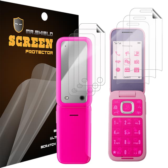 📱 Mr.Shield Schutzfolie Kompatibel mit HMD Barbie [Premium Clear] 3-Stück [6 Stück] Displayschutzfolie (PET Material) - Angebot!