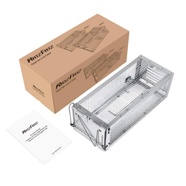 RatzFatz® Lebendfalle Mausefalle, Premium Rattenfalle, Groß 🐭 Inkl Ebook XXL