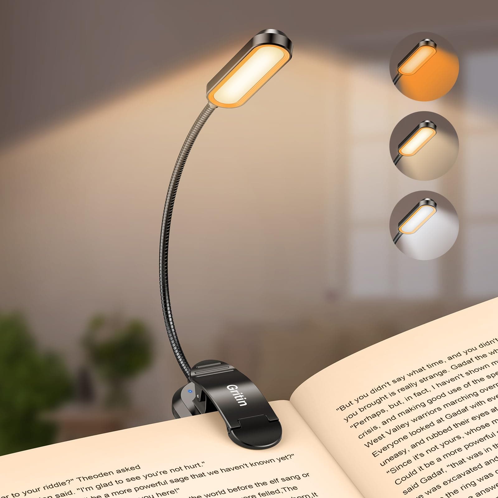 Gritin Leselampe Buch Klemme mit 11 LEDs 📚💡