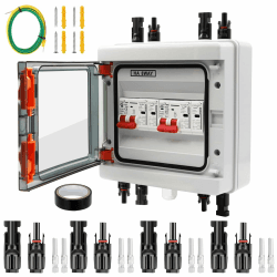 Überspannungsschutz PV, DC Trennschalter Blitzschutz Leitungsschutzschalter 1000VDC 2 polig 40A 20-40KA Generatoranschlusskasten für Photovoltaik IP65 Wasserdichtes ⚡🌞 Angebot bei HelloDeals