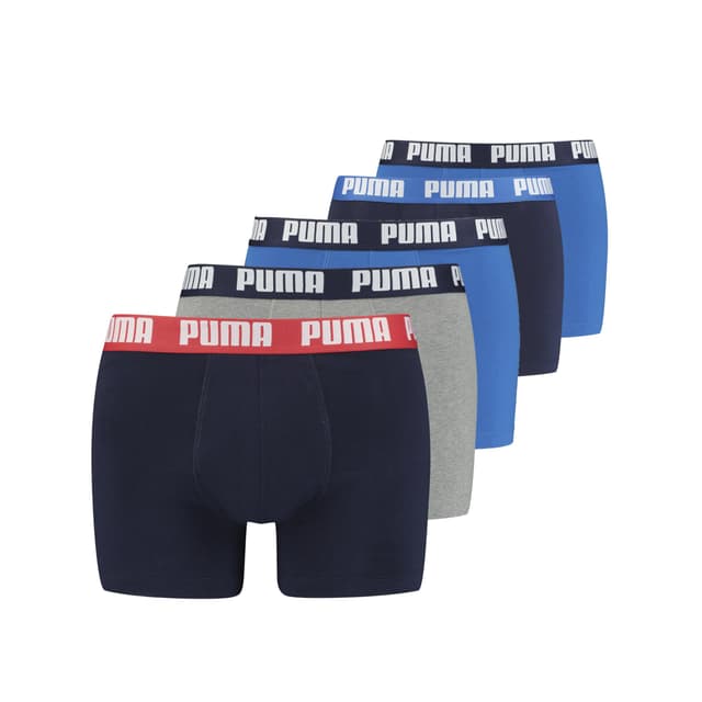 🔥 Puma Herren Boxer Unterwäsche (5er Pack) L Blau/Grau - Sonderangebot!