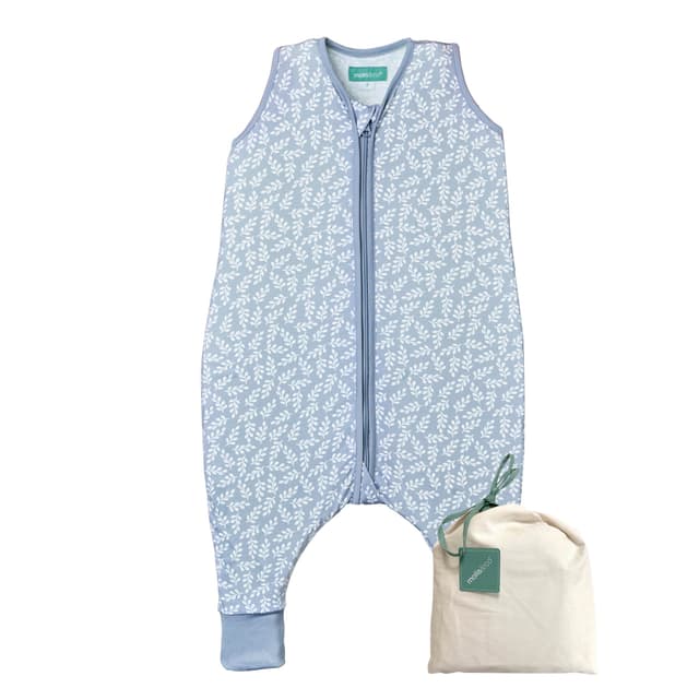 Molis&Co - Baby Schlafsack mit Füßen 0.5 TOG - Premium Qualität - Blue Garden (80 cm)