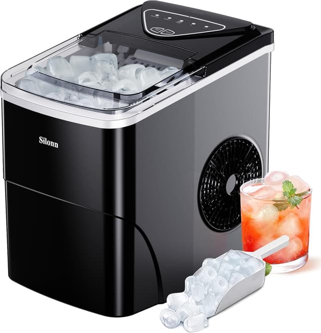 Silonn Eiswürfelmaschine mit selbstreinigender Funktion und großem Wassertank 🧊🌟