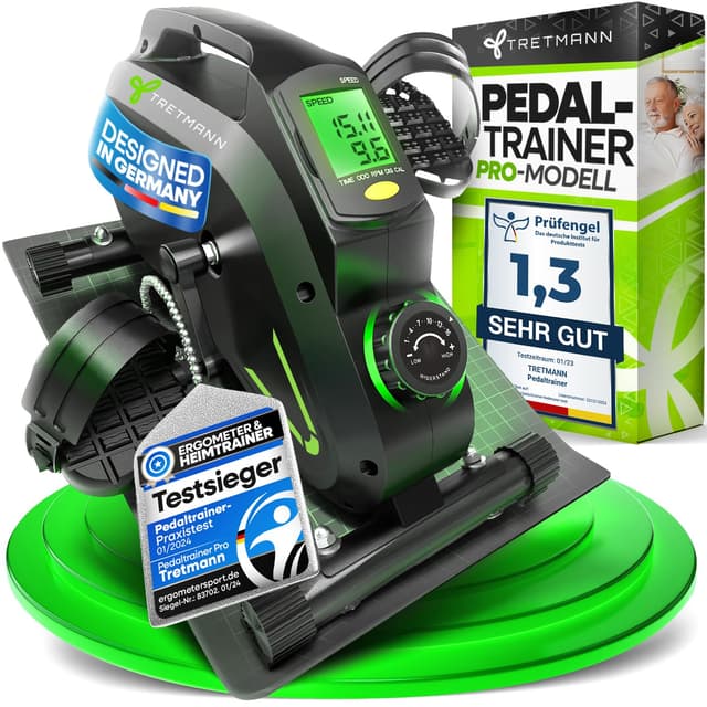 Tretmann Pedaltrainer Pro Set [Das Orginal] extra Leise & gelenkschonend