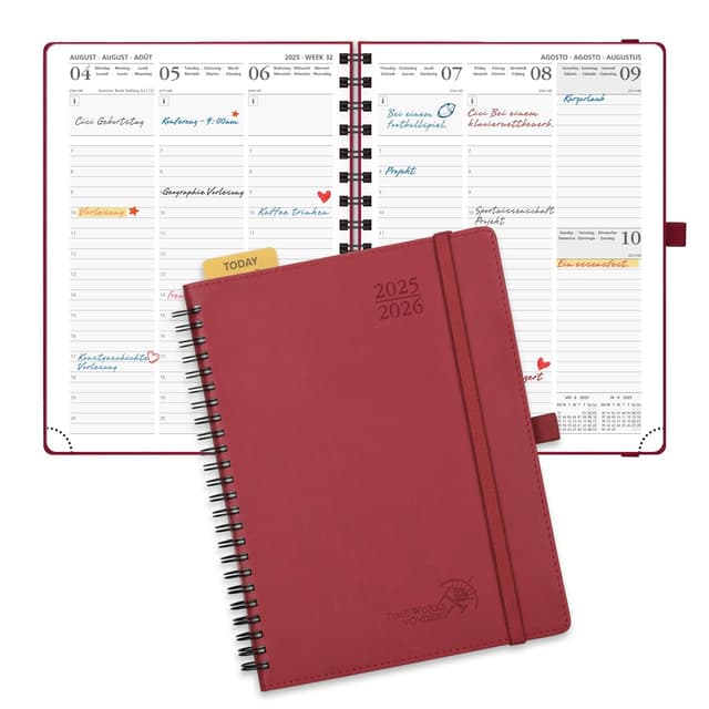 POPUN Kalender 2025 2026 Wochenplaner 📅📚