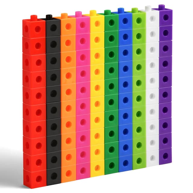 🧮🎲 HOTUT Steckwürfel, 100 Stück Mathe Würfel - Lernspiele für Kinder 3-8 Jahre