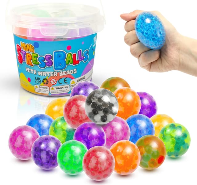 🌈 LESONG 18 Stück Mini Stress Balls - Anti Stress Spielzeug für Kinder und Erwachsene