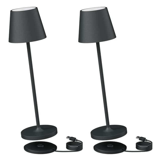 K-Bright Dimmbare LED Akku Tischleuchte | Wiederaufladbar | 3000K Warmweiß | Designer Tischleuchte