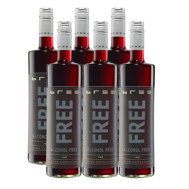 🍷🎉 BREE Free alkoholfrei rot (6 x 0,75l) - Spezialangebot!