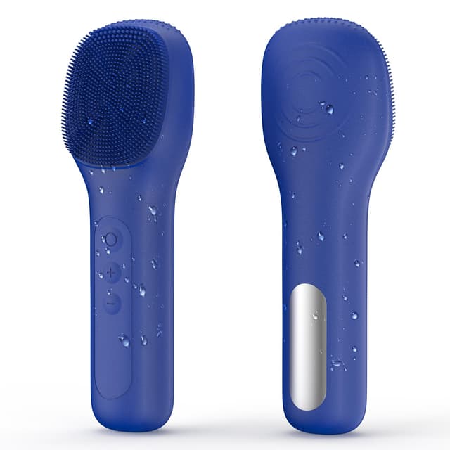 🌟 Gesichtsreinigungsbürste | Wasserdichte Gesichtsbürste | 360° Drehbar | Für alle Hauttypen (Navy) 🌟