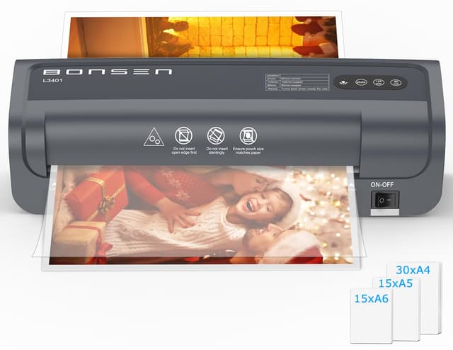 🔥 Super Angebot! BONSEN Laminiergerät A4 mit Never Jam Technologie + 60 Laminierfolien!
