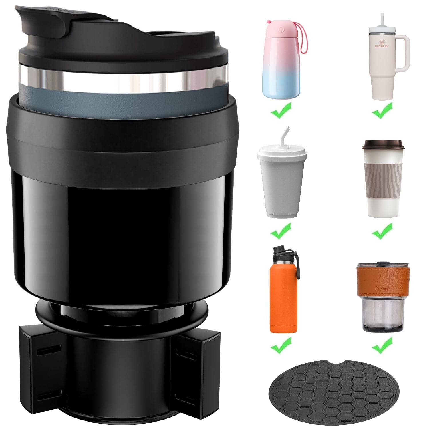 🚗🥤 Auto Getränkehalterung | Universeller Cup Holder | Expander | Hochwertiges Kunststoffmaterial