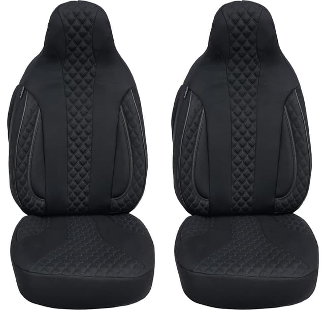 🚗 BREMER SITZBEZÜGE Maß Sitzbezüge Schonbezüge für Smart fortwo 453 PL404 PL404 Schwarz 🛋️