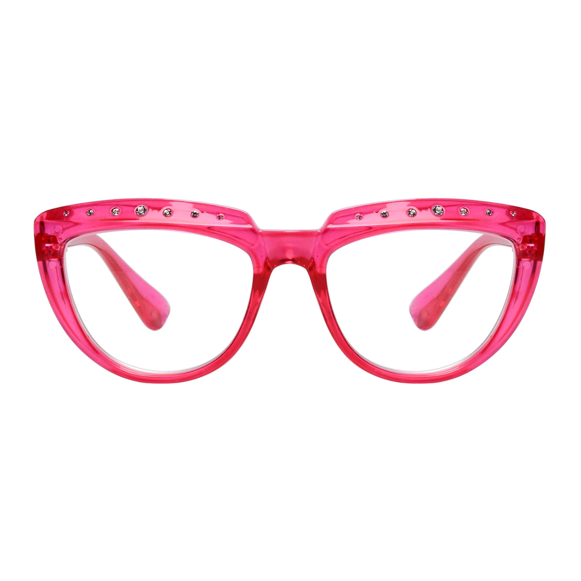 Eyekepper Damen Lesebrille mit Strasssteinen 💎 | Rot | 3.0x