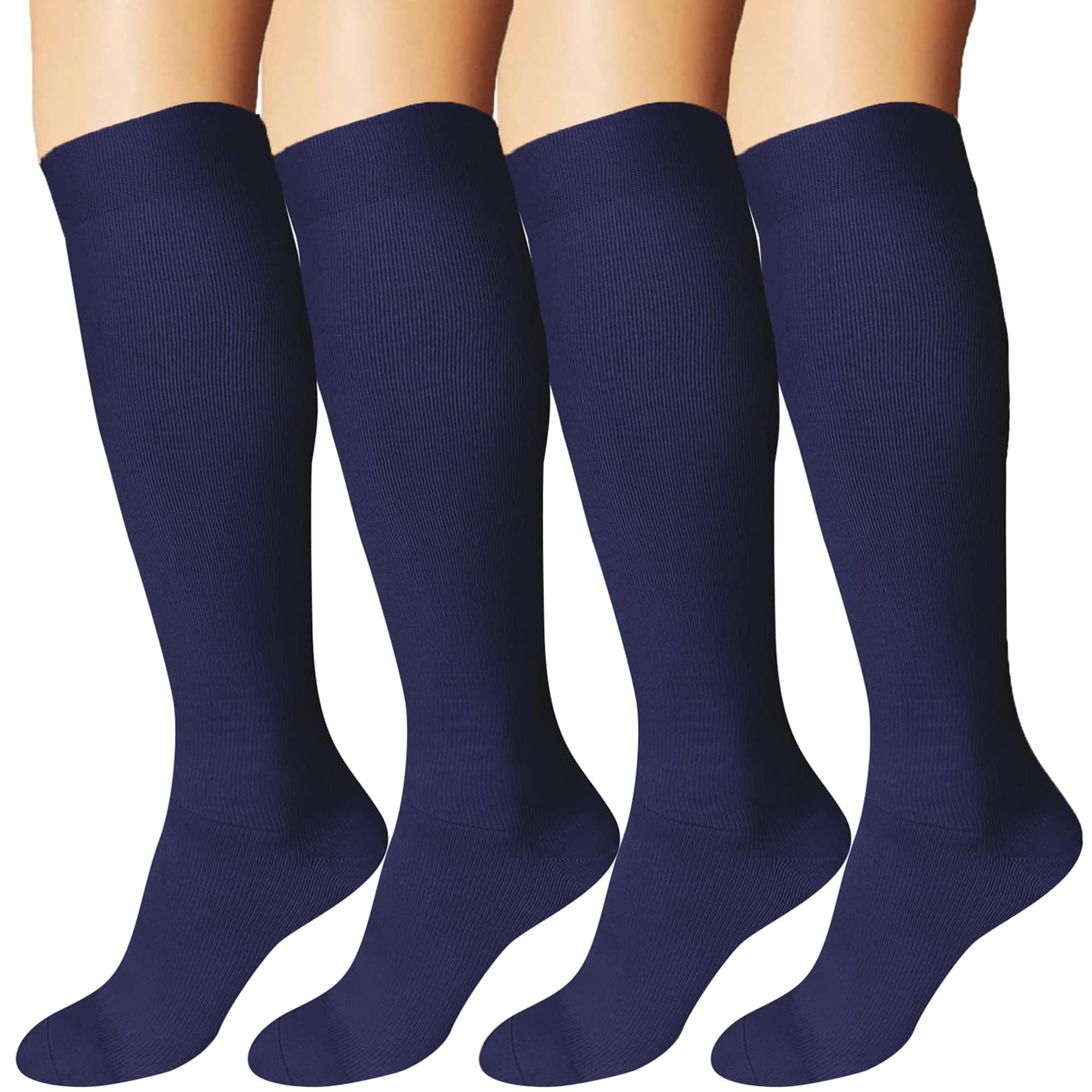🧦 DDOB 4 Paar Kompressionsstrümpfe Damen und Herren 🏃‍♂️🧘‍♀️