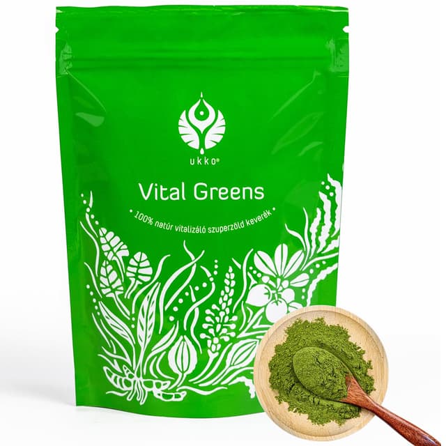 Angebot: UKKO Vital Greens Superfood Pulver – Spirulina, Matcha, Weizengras & 5 Kräuter + Magnesium